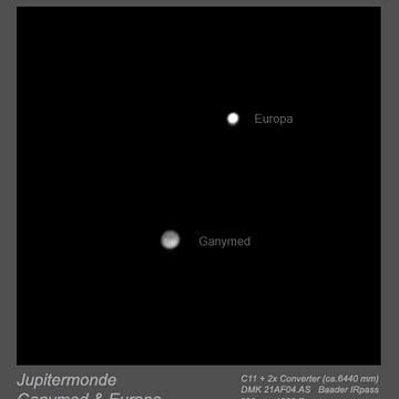 20101008 23h05 Ganymed und Europa