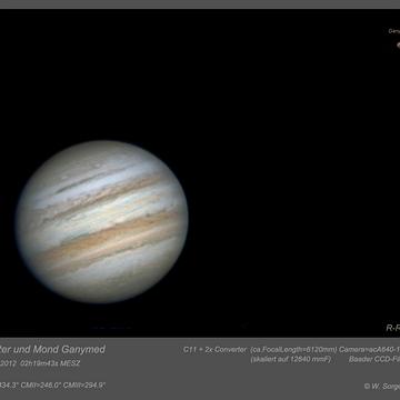 20121024 02h19 Jupiter und Ganymed